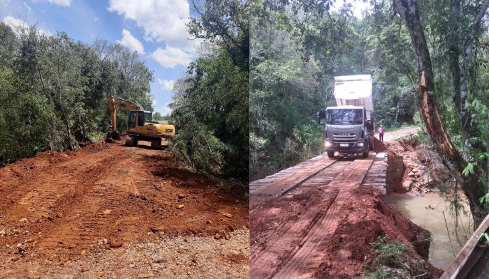 Guaraniaçu - Secretaria de Viação e Obras trabalha na recuperação dos estragos da chuva